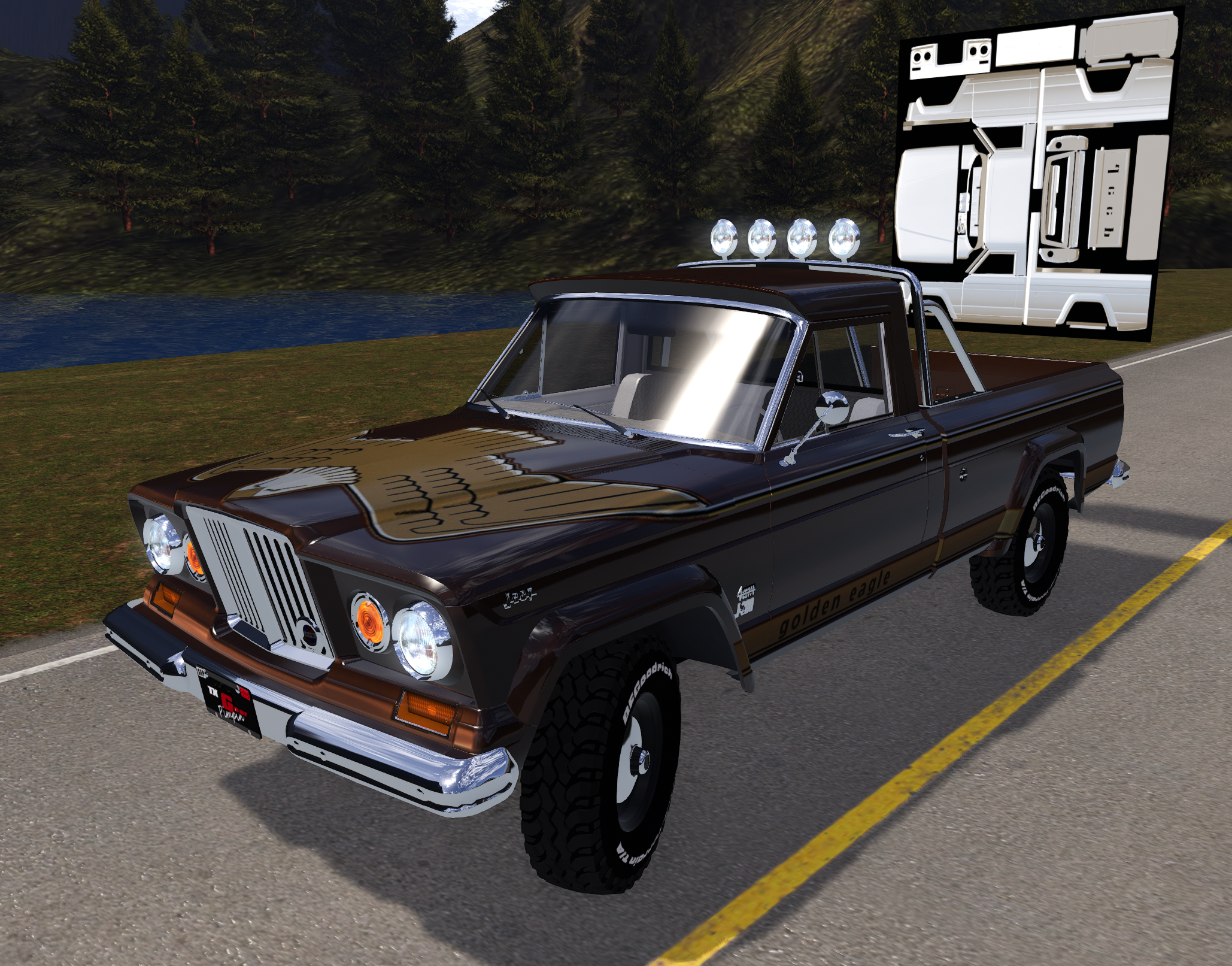 1971 Jeep Gladiator - 8 Custom Paints + Template and more