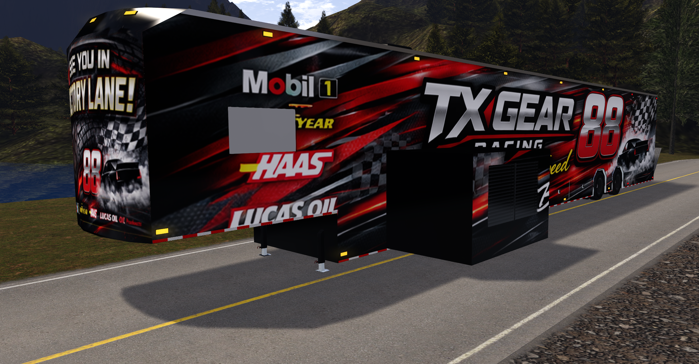 Race Trailer with Slideout and Ramp