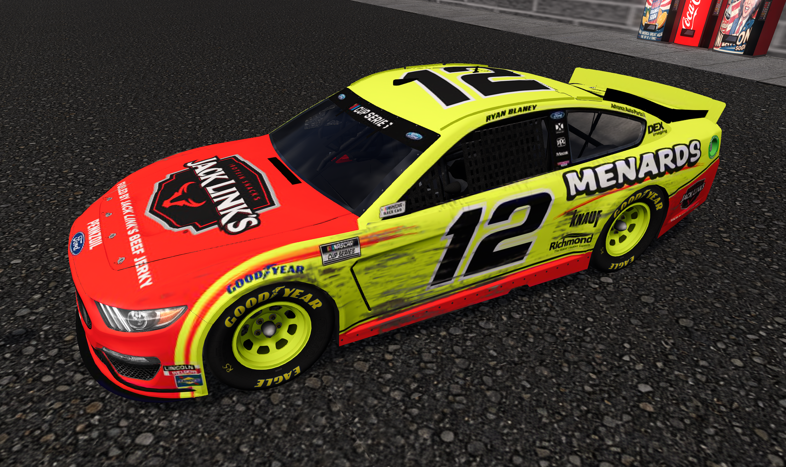 2019 Ford Mustang NASCAR - 18 paints - scrape layer